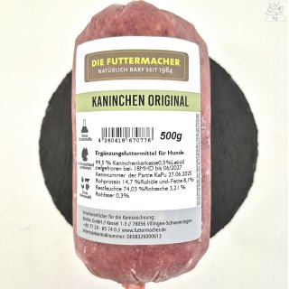 Kaninchen original - 500 g (in Wurstform)