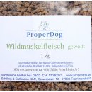 Wildmuskelfleisch gewolft