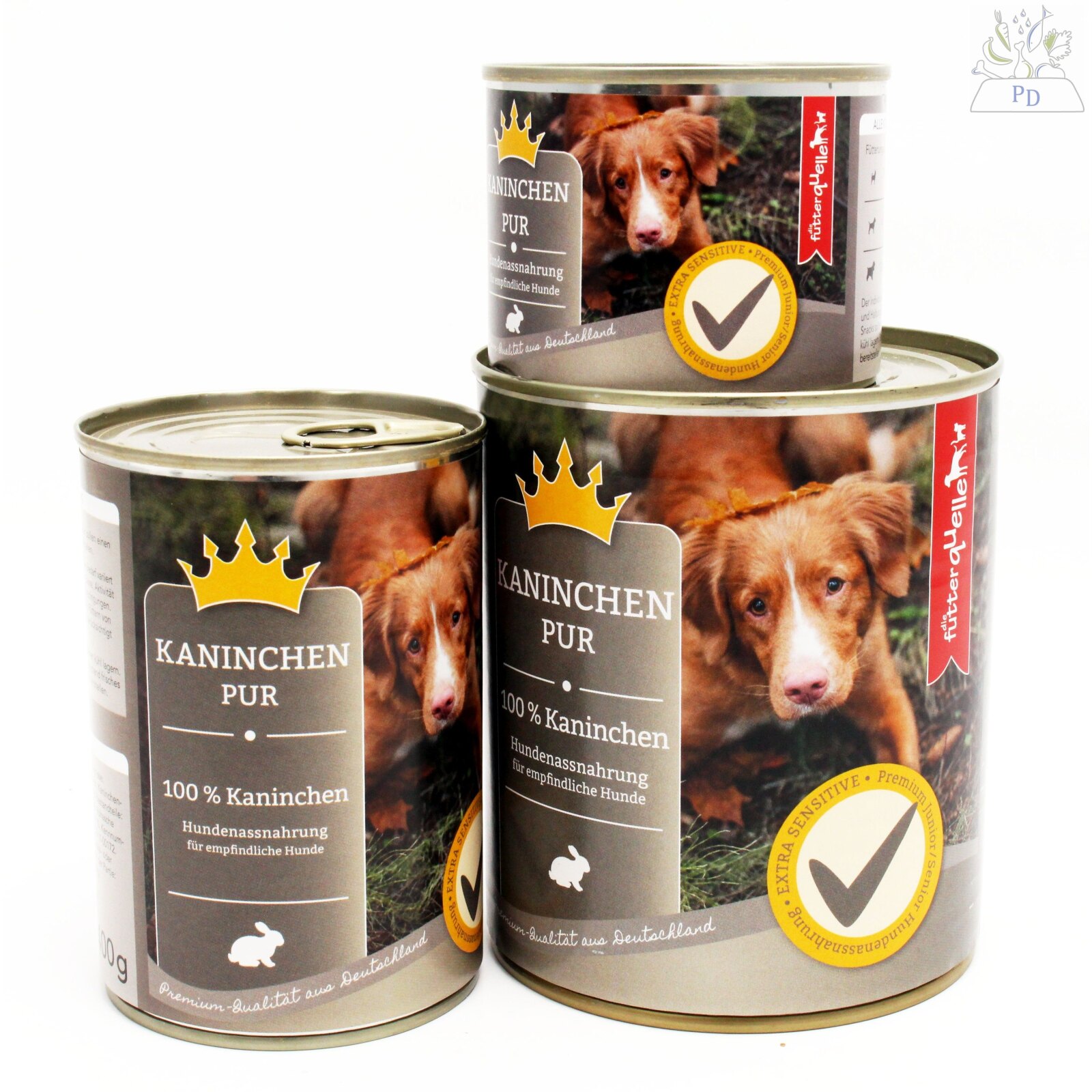 Nassfutter mit reinem Kaninchen - Trockengemse und Trockenfleisch zu, 1,89