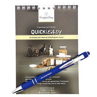 Gratisgeschenk Properdog Kuli + Notizblock