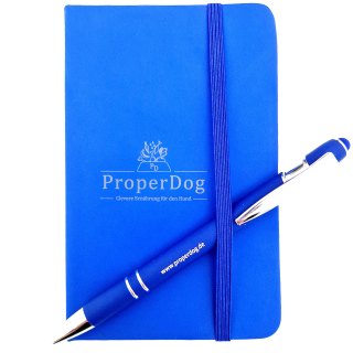 Gratisgeschenk Properdog Kuli + Notizbuch